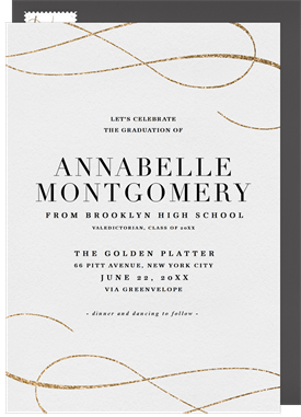 'Elegant Embellishment' Graduation Invitation