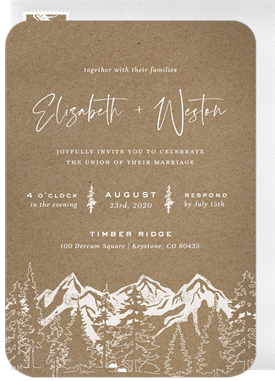'Rocky Mountain' Wedding Invitation