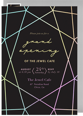 'Iridescent Lines' Grand opening Invitation