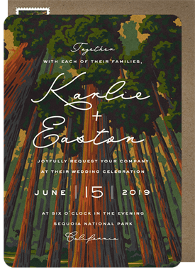 'Soaring Sequoias' Wedding Invitation