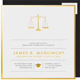 'Legal Grad' Graduation Invitation