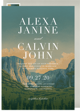 'Yosemite' Wedding Invitation