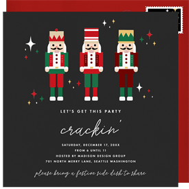 'Let's Get Crackin'' Business Holiday Party Invitation