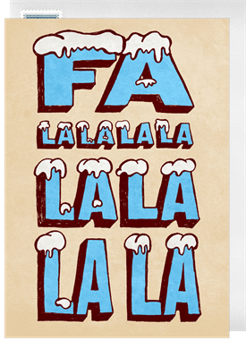 'Snowy Fa La La' Holiday Party Invitation