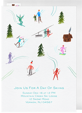 'Hit the Slopes' Holiday Party Invitation