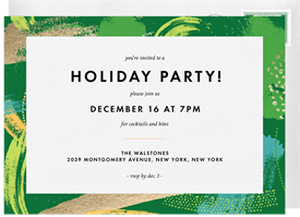 'Painterly Perfection' Holiday Party Invitation