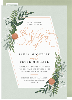 'Rustic Citrus' Wedding Invitation