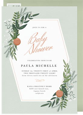 'Rustic Citrus' Baby Shower Invitation