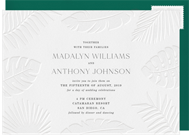 'Pressed Palms' Wedding Invitation