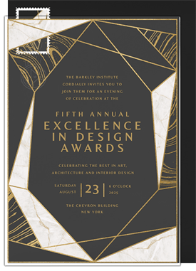 'Modern Geo' Gala Invitation