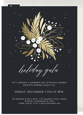 'Festive Foil Foliage' Gala Invitation