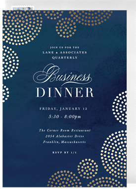 'Golden Circles' Dinner Invitation