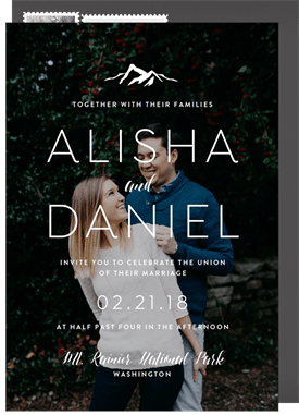 'Mountain Nuptials' Wedding Invitation