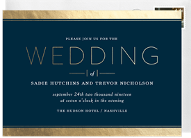 'Ultra Modern' Wedding Invitation