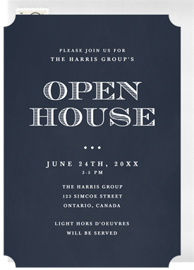'Traditional Cutout' Open House Invitation