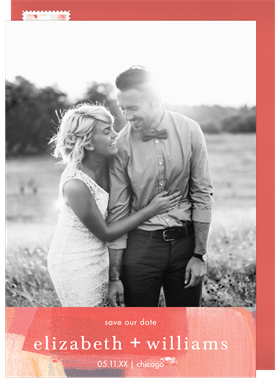 'Painterly Strokes' Wedding Save the Date