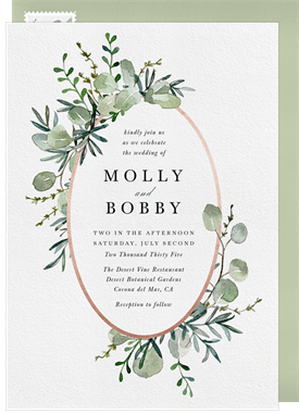 'Eucalyptus Frame' Wedding Invitation