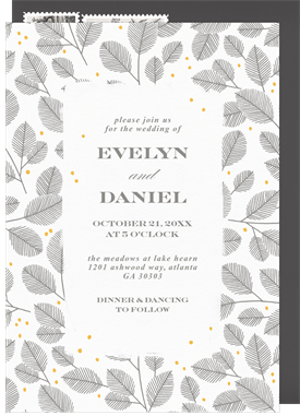 'Floating Leaves' Wedding Invitation