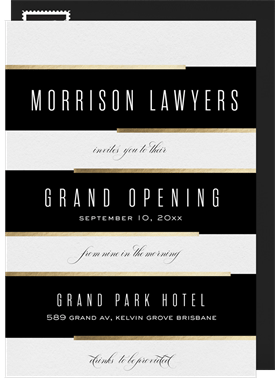 'Gold Highlights' Grand opening Invitation