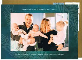 'Jeweled Pines' Holiday Greetings Card