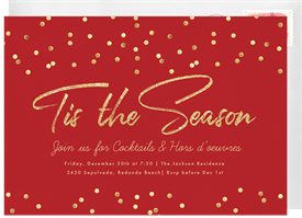 'Glittery Tis The Season' Holiday Party Invitation