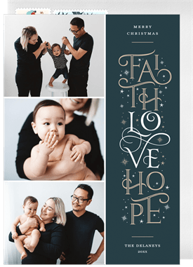 'Faith Love Hope' Holiday Greetings Card