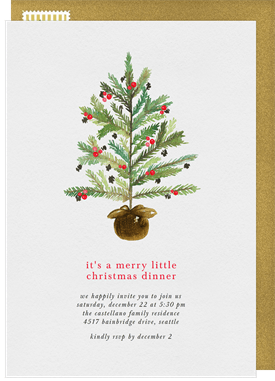 'Christmas Sapling' Holiday Party Invitation