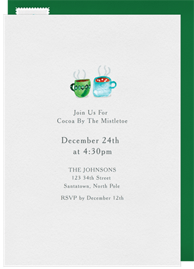 'Festive Mugs' Holiday Party Invitation