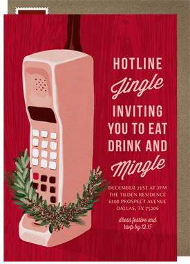 'Hotline Jingle' Holiday Party Invitation