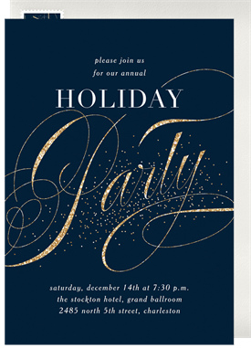 'Party Sparkle' Holiday Party Invitation