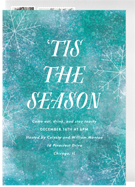 'Painterly Winter' Holiday Party Invitation