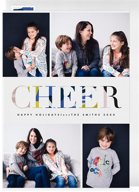 'Modern Colorful Cheer' Holiday Greetings Card