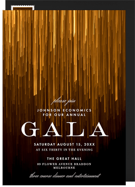 'Shimmering Lines' Gala Invitation