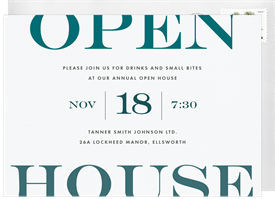 'Elegant Edges' Open House Invitation