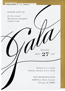 'Letterpress Gala' Gala Invitation