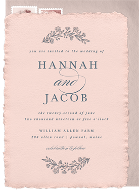 'Dainty Floral' Wedding Invitation