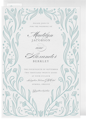 'Romantic Flourish' Wedding Invitation