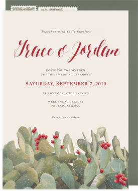 'Desert Beauty' Wedding Invitation