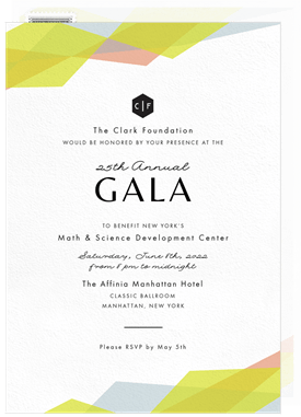 'Geometric Peaks' Gala Invitation