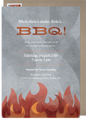 'Where There's Smoke' Business Invitation