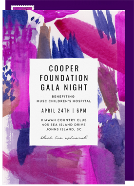 'Purple Palette' Gala Invitation