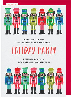'Festive Nutcrackers' Holiday Party Invitation