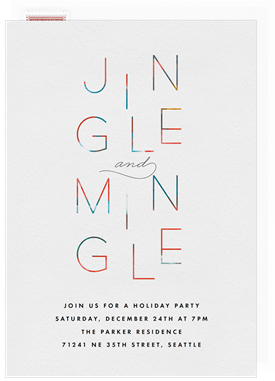 'Modern Jingle' Holiday Party Invitation