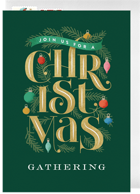 'Christmas Letters' Holiday Party Invitation