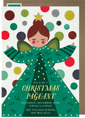 'Retro Angel' Holiday Party Invitation