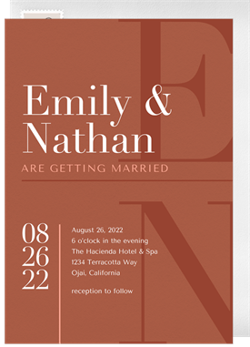 'Mod Trendy Tones' Wedding Invitation