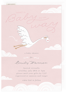 'Baby On The Way' Virtual / Remote Invitation