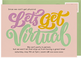 'Let's Get Virtual' Virtual / Remote Invitation