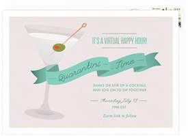 'Quarantini Time' Virtual / Remote Invitation