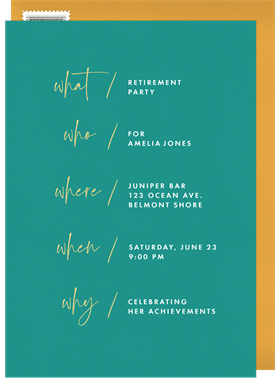 'Noted Boldly' Retirement Invitation